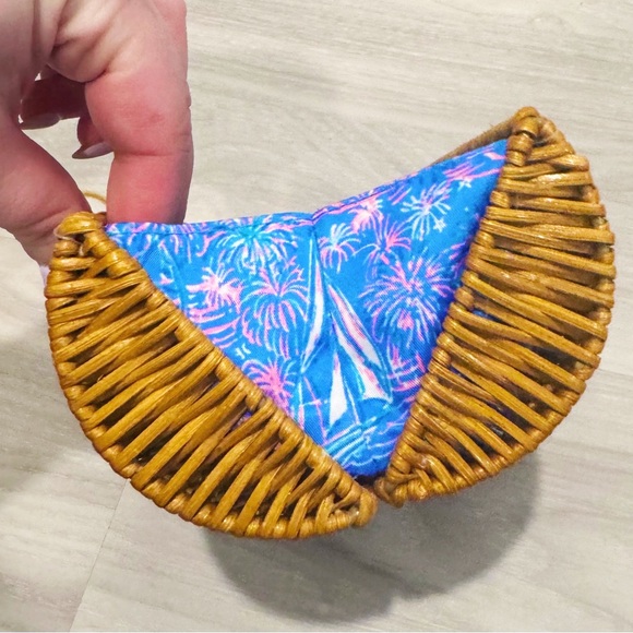 Lilly Pulitzer Wicker Clutch Case - Picture 3 of 8